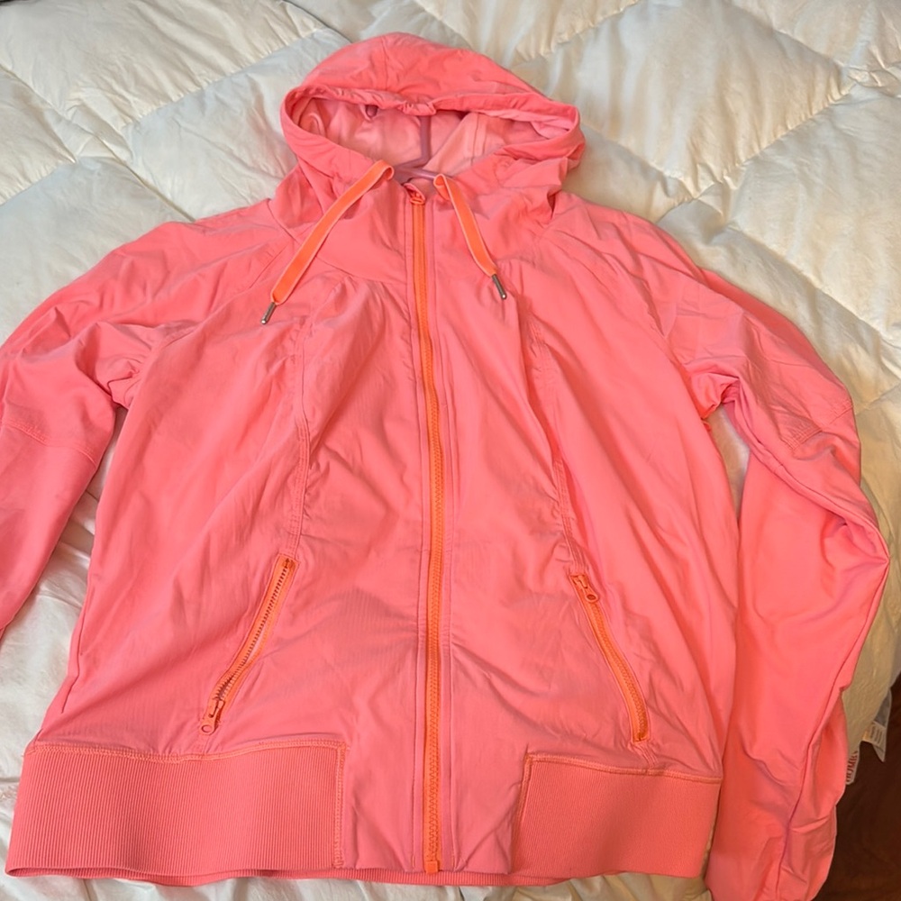Lululemon Studio Zip up Coral Hooded Jacket